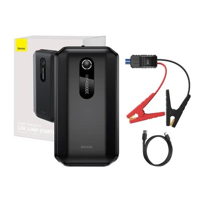 Powerbank / Rozrusznik Baseus Super Energy Car Jump Starter, 10000mAh, 1000A, USB (czarny)