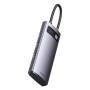 Hub 6w1 Baseus Metal Gleam Series, USB-C do 3x USB 3.0 + 2x HDMI + USB-C PD
