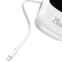 Powerbank Baseus Qpow PRO z kablem Lightning, portem USB-C i USB, 20000mAh, 20W (biały)