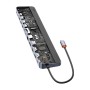 Hub 12w1 Baseus EliteJoy Gen2 series USB-C do 2xHDMI+ 3xUSB 3.0+ PD+ DP+ SD/TF+ RJ45+Type-C+ 3.5mm (ciemny szary)