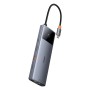 Hub 10w1 Baseus Metal Gleam II Series, USB-C do 1xHDMI, USB-A (10Gbps), USB-C, 2xUSB-A, Ethernet RJ45, karta SD/TF, mini-jack