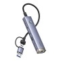 Hub 4w1 Baseus UltraJoy USB-A&USB-C do 3xUSB3.0+USB-C+RJ45 (szary)