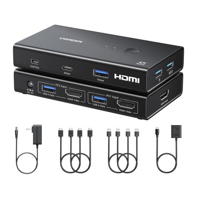 Przełącznik Switch KVM UGREEN AK502 2w1 HDMI 2.0
