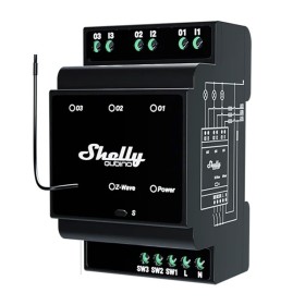 3-kanałowy przekaźnik na szynę DIN Shelly Qubino Wave Pro 3 Z-Wave