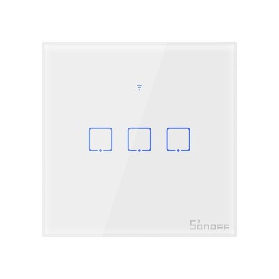 Dotykowy włącznik światła WiFi + RF 433 Sonoff T1 EU TX (3-kanałowy)