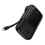 Powerbank Baseus Qpow Pro z kablem USB-C, USB-C, USB, 10000mAh, 22.5W (czarny)