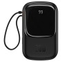 Powerbank Baseus Qpow PRO z kablem Lightning, portem USB-C i USB, 20000mAh, 20W (czarny)