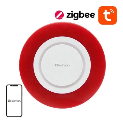Inteligentna bezprzewodowa syrena alarmowa Zigbee Heiman HS2WD Tuya