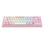 Klawiatura mechaniczna gamingowa Havit KB874L RGB (różowo-biała)