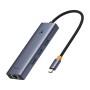 Hub 4w1 Baseus UltraJoy USB-C do 3x USB 3.0 + RJ45 (szary)
