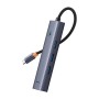 Hub 4w1 Baseus UltraJoy USB-C do 3x USB 3.0 + RJ45 (szary)