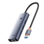 Hub Baseus UltraJoy Series Lite 4-Port (USB do USB 3.03+RJ451+USB-C 5V) (szary)