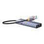 Hub Baseus UltraJoy Series Lite 4-Port (USB do USB 3.03+RJ451+USB-C 5V) (szary)