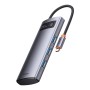 Hub 4w1 Baseus Metal Gleam Series, USB-C do 4x USB 3.0