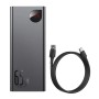 Powerbank Baseus Adaman Metal 20000mAh, PD, QC 3.0, 65W, 2xUSB + USB-C + micro USB, (czarny)